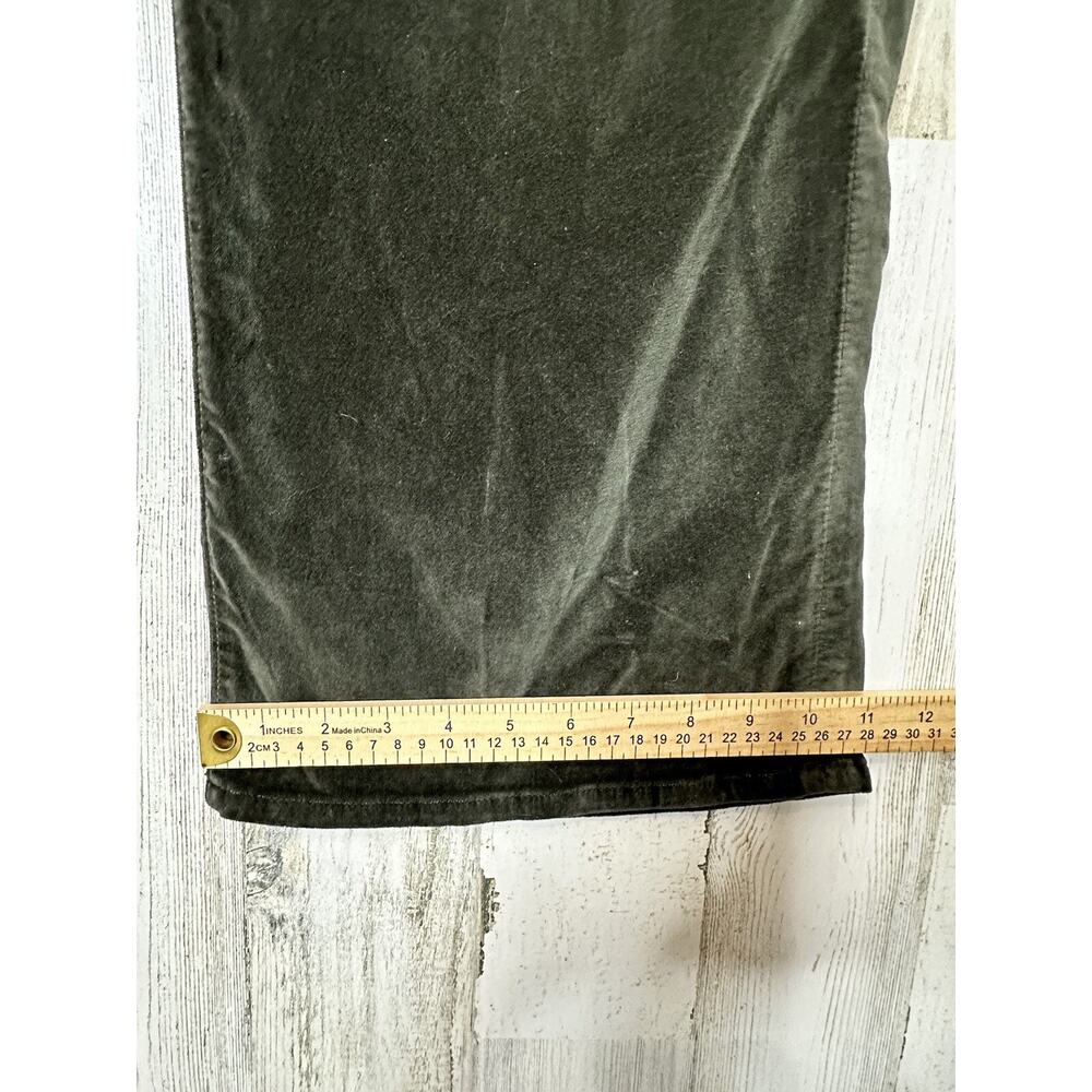 Fidelity wide leg Deep Sage Velour Velvet mid bootcut jeans 30 Anthropologie$228 - Picture 11 of 16